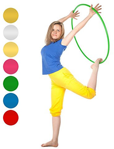 Hula Hoop Reifen Gymnastikreifen Fitnessreifen Trainingsreifen Turnreifen für Kinder und Erwachsene, robust, Kratzfest, bruchsicheres Aluminium, 90 cm, Grün