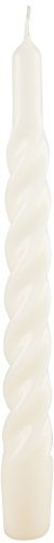 Cereria di Giorgio Panna Candele laccate tortiglione-Home Decor Collection-Ø 2,2 cm h. 21 cm-3 Pezzi, Cera di paraffina, 2.2 cm, 3 unità