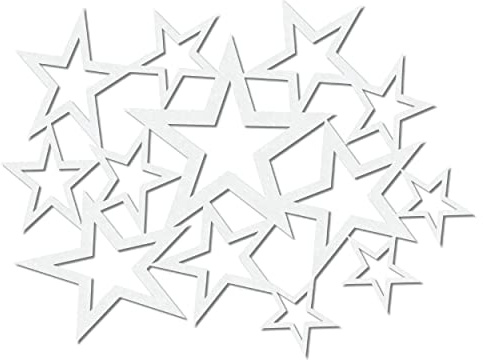Herterich Products Plantilla de aerógrafo para estrellas | Plantilla de tatuaje y graffiti | Diseño preciso | Reutilizable y resistente a los disolventes