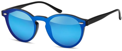 styleBREAKER Unisex Monoglas Shield Sonnenbrille UV400 | Kat. 3 Schutz, durchgehendes Flatlens-Visier, leichtes Polycarbonat-Gestell, ergonomische Bügel, inkl. Etui & Tuch.
