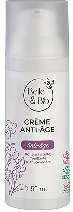 CRÈME ANTI-ÂGE BIO VISAGE - BELLE&BIO - Antioxydante, Tonifiante, Apaisante - Peaux Matures - Certifiée Bio Ecocert - 50 ml