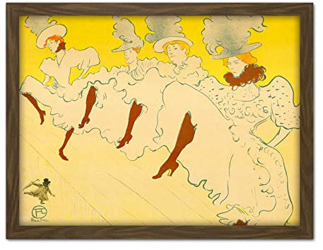 Artery8 Toulouse-Lautrec Mademoiselle Eglantine's Troupe Advert Artwork Framed Wall Art Print 18X24 Inch Werbung Wand
