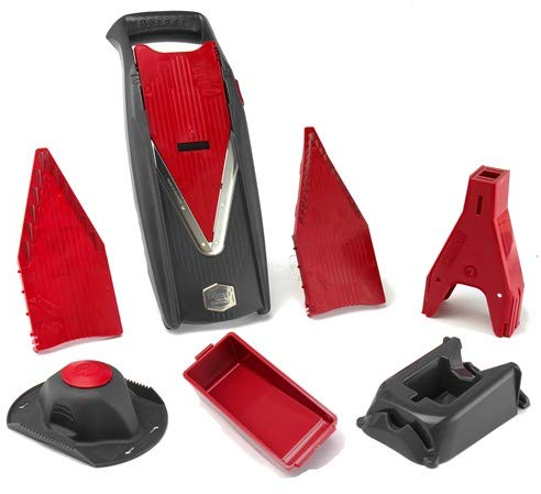 Börner Vital Slicer V5 with Dressing Dispenser and Docking Station - Fruit and Vegetable Chopper, 100% BPA-free, Stainless Steel Blades, German made, 5year guarantee, As Seen On TV, by Zestify