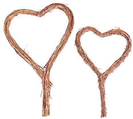 2pcs Love Wreath Christmas Wall Wreath Love Ring Natural Twig Wreath Vine Wreaths for Crafts Coronas Para Puertas De Entrada Grapevine Wreaths Front Door Wreaths Heart Ring Rattan