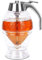 DESIOLE Distributeur de miel en acrylique avec support, excellent pot de sirop avec grande capacité, beau pot à miel