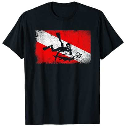 Drapeau Chasse Sous-Marine Cadeau Pêche Sous-Marine T-Shirt