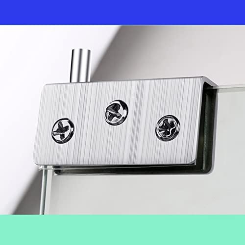 WENTING Glastürscharnier, Glastürscharnier für freischwingende Glastüren, verwendet für Schränke, Glastüren, Schranktüren, Glastüren, poliertes Chrom, Türscharnier (1 Paar) (Silber)