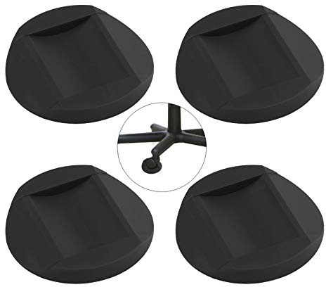 Ysimple 4 Stück Möbeluntersetzer, Gummi Rollenstopper Bodenschutz Möbel | Gummi Möbelrollen Auflage Untersetzer, Rutschfeste Gummi Möbeluntersetzer zum Schutz von Böden,für Sofas, Betten Möbelrollen