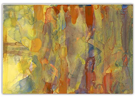 Jianghu Art Gerhard Richter《11.4.88》Leinwandkunst Ölgemälde Kunstwerk Poster Druck Bild Wand Hintergrund Home Wohnzimmer Dekoration 30x55cm (12x22) Kein Rahmen