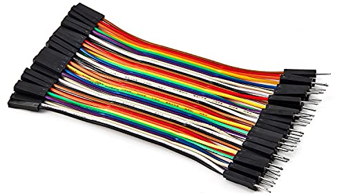 Chanzon 40pcs 10cm Male to Female Header Jumper Wire Dupont Cable Line Connector 40 pin Ribbon Solderless Multicolored for Arduino Raspberry pi Electronic Breadboard Protoboard PCB Board