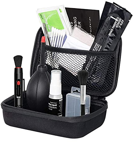 Andoer Kit profesional de limpieza de cámara Kit de limpieza del sensor con almohadillas de limpieza del aireador Paño de limpieza de bolígrafo para la limpieza de la mayoría