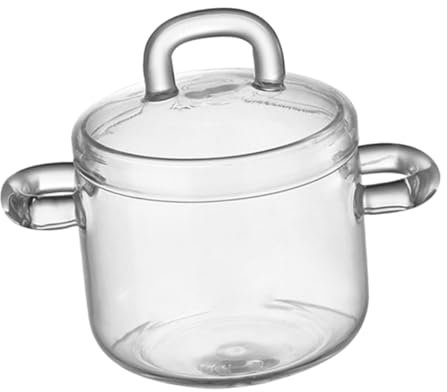 MAGICLULU Glass Salad Bowl with Lid and Handles Large Heat-Resistant Glass Fruit Serving Bowl for Custard, Pudding, and Vegetable Use Suitable for Microwave and Kitchen Storage