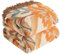 SE SOFTEXLY Coperta boho 100% cotone - copriletto in mussola double-face 150x200cm, patchwork,accogliente coperta da divano e copriletto, arancione/verde