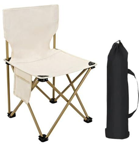 Silla de camping plegable ultraligera, silla de mochilero al aire libre para pesca, senderismo, picnic, camping, viajes, playa, pesca, césped, concierto, silla de camping plegable, 17.3 x 12.2 x 3.9