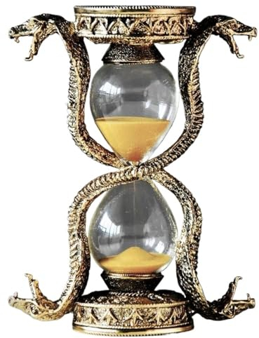 Minuterie de sable, sablier, minuterie de 15 minutes en métal - Unique, créative, antique, vintage, serpentine, ornements, horloge de sable, cadeaux d'anniversaire, décoration de la maison, artisanat