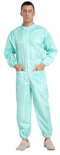Vxuxlje Herren Antistatischer Arbeitsoverall Langarm Schutzoverall Schutzanzug Arbeit Uniform Ganzkörper Schutzkleidung