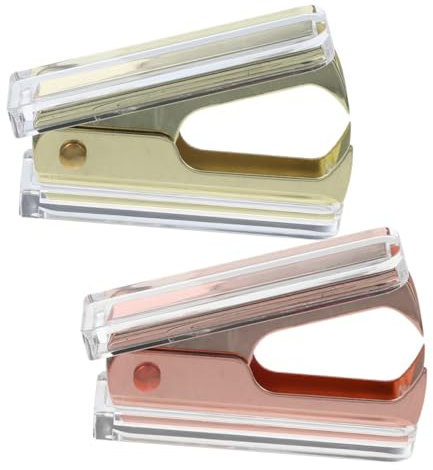 NUOBESTY 2stücke Mini-heftklammern Entferner Tragbares Büro-werkzeug Für Einfaches Entfernen Von Heftklammern Für Schule Büro Und Zuhause Transparentes Design Mit Marmor-muster