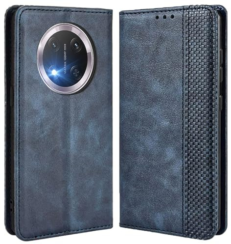 MOJIA fodral till Honor Magic7 Lite (Magic 7 Lite), plånboksfodral i premium, vikbart telefonfodral med TPU-innerskal, korthållare och multifunktionellt fodral. Blå