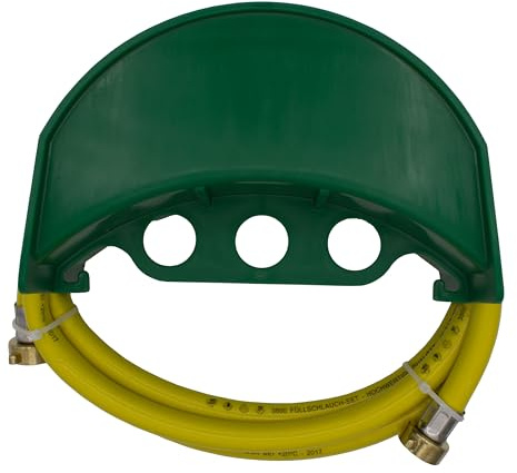 sanicomfort Füllschlauch für Heizung – 2,5m Wasserfüllset 3/4 Zoll inkl. Wandhalter & Messing-Verschraubungen – Robuster Heizungsschlauch bis 15 Bar – Komplett-Set zum sicheren Nachfüllen