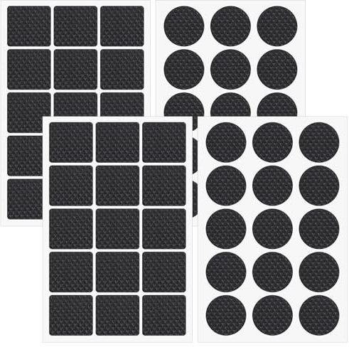 60 almohadillas antideslizantes para muebles, almohadillas de goma autoadhesivas para suelos de madera dura, pinzas antideslizantes para muebles, protectores de patas de silla, protectores de suelo
