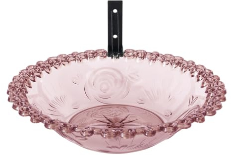 Vogelbad Schale Vogelbad Garten Vogelbad 9 Zoll Bad für Vögel Outdoor Wandmontage | Wasser-Futterbecken transparent hängbar, Statue Blumen für Col