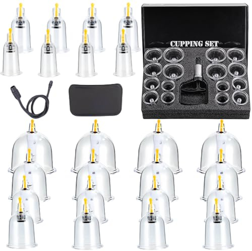 22 unidades de ventosas con bomba de vacío, ventosas médicas con imanes de punto de acupresión, ventosaterapia para cara y cuerpo, tensión y relajar los músculos