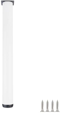 HDEYRSX 1 Pièces Pied de Meubles Réglables Jambe de Table Patte de Support en Fixation en Métal pour Bureau Table Basse Comptoir de Bar et Plan de Travail,avec Vis (120cm,Blanc)