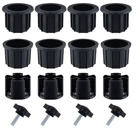 MoSundi Lot de 16 anneaux de rechange pour pied de parasol avec vis et œillets pour terrasse, plage, jardin