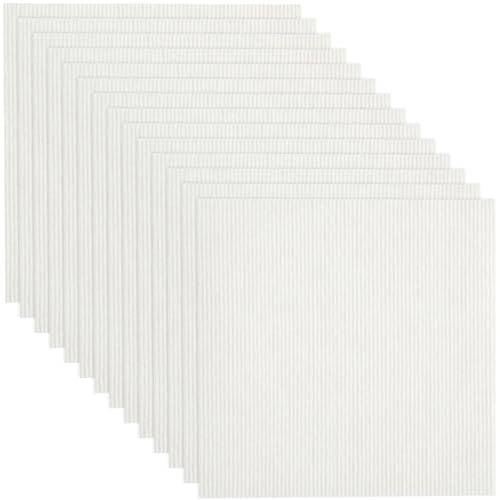 Lot de 30 carreaux de moquette autocollants, 30,5 x 30,5 cm, blanc avec fines rayures, réutilisables et antidérapants, parfaits pour la maison, le bureau et la chambre à coucher