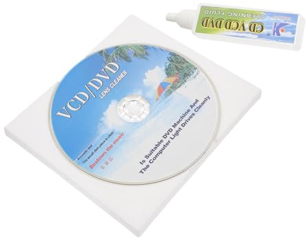 TOYZFRIENDY CD Player Cleaning Kit with Deep Groove Brush and Cleaning Fluid Efficient Maintenance Set for CD Vcd Dvd Players Removes Dust and Fingerprints Enhances Playback Performance