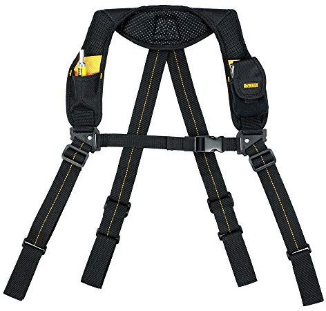 Custom Leathercraft DG5132 DEWALT Durable Tool Apron, Padded Shoulders,Black