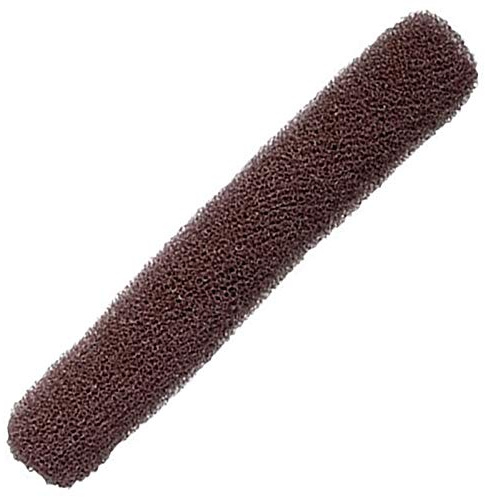 Comair 3040037 Bun Rolle braun rund lang, 4 x 22 cm, 14 g