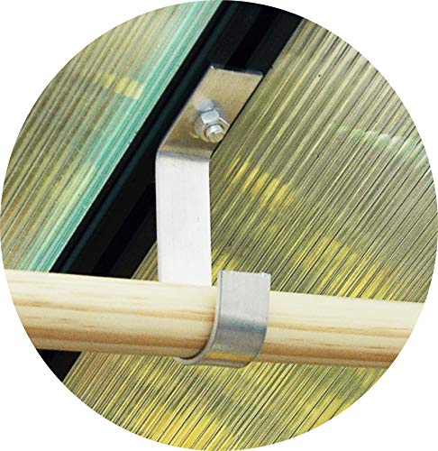 MacGreen® Gewächshaus Stabhalter Rankhilfe Stabil Gewächshalter Halterung im Gewächshaus (6 Stück)