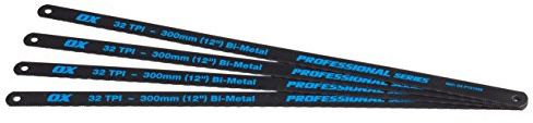 OX Pro 12 Hacksaw Blades 32 TPI Pack 4