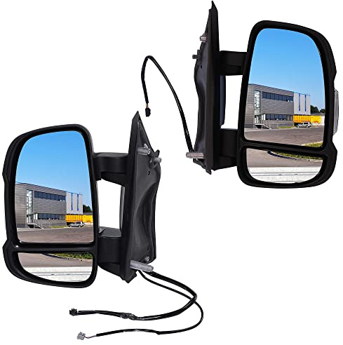 BESTPRICE 2x Außenspiegel links & rechts beheizt mit Blinklicht Seitenspiegel mit Weitwinkelspiegel & Temperatursensor Kompatibel mit CITROËN JUMPER, FIAT DUCATO