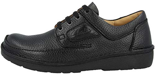 Clarks Nature Ii Oxford-sko för män, svart, 43 EU