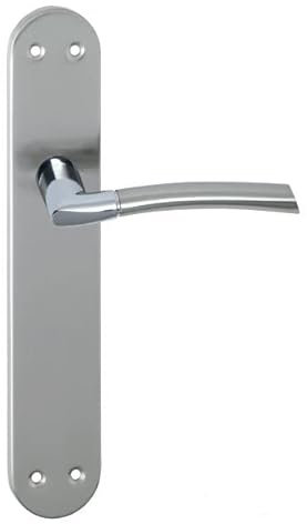 AZERODESIGN JUEGO MANIVELA MODELO AINA ACABADO NIQUEL SATINADO-CROMO BRILLO 2115HP ROSETA REDONDA O 2116HP CON PLACA REDONDA (CON PLACA)