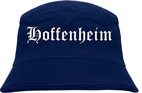sostex Hoffenheim Fischerhut - Dunkelblau - Altdeutsch - Bedruckt - Bucket Hat Anglerhut Hut S/M Dunkelblau