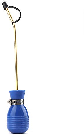 Sbestily Bug Treatment Powder Duster/Large Diatomaceous Earth Bulb Duster/Powder Applicator/Garden Applicator/Bulb with Long Copper Tube for Indoor and Outdoor Insect Treatment Blue