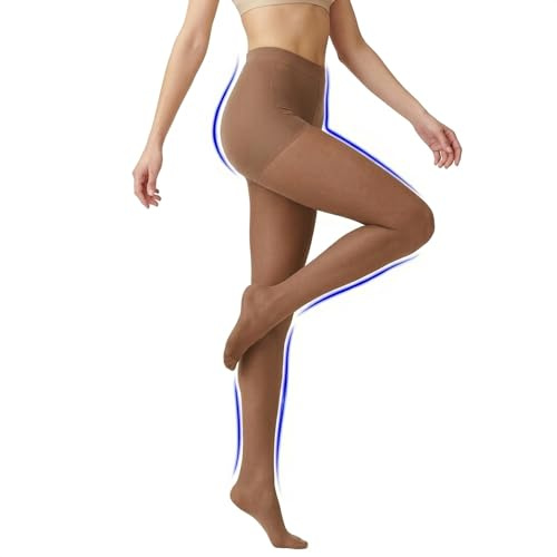 ITEM m6 Kompressions-Strumpfhose für Damen 15 DEN - Formende Feinstrumpfhose mit Kompression & Po Push-Up – Bequeme Pantyhose mit Contouring Tights
