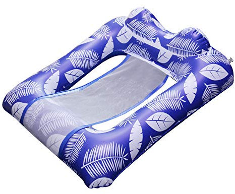 DUOJIN Amaca gonfiabile in PVC Piscina, Amaca d'acqua con rete, Amaca galleggiante gonfiabile, Boa Materassi d'acqua per piscina, Letto galleggiante per piscina, sedia galleggiante piscina per adulti
