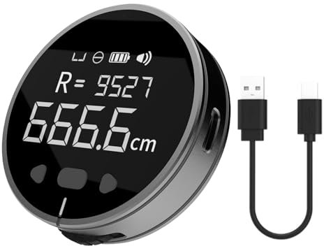 Digital Tape Measure, 328ft Tape Measure Rechargeable Long Distance Rolling Measuring Tool Digital Measuring Tape Electric Tape Measure WithLCD Display for Flat Curved Diameter