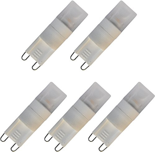 Aoxdi 5 Stück Dimmbar G9 LED Leuchtmittel Lampen 1.5W, Warmweiß | G9 Dimmbar COB LED Birnen, AC220-240V