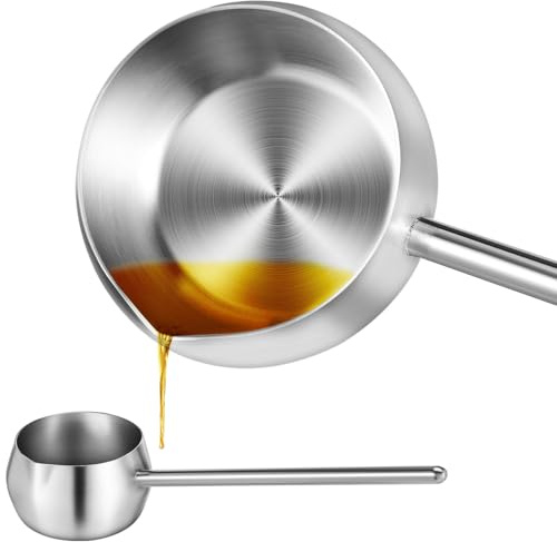 Luxshiny Louche À Huile En Acier Inoxydable Louche À Soupe En Acier Inoxydable Cuillère À Eau À Long Manche Ergonomique Ustensile De Cuisine Pour Cantine Restaurant Maison 1 Pièce