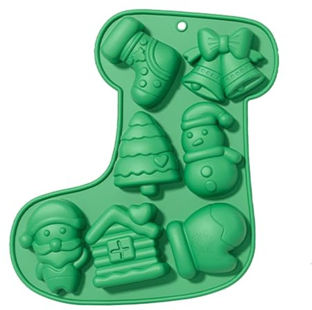 per fondente di Natale, per cioccolatini natalizi - Stampo per fondente creativo riutilizzabile | Pan di Fiocchi di neve Babbo Natale per casa, negozio, Ge
