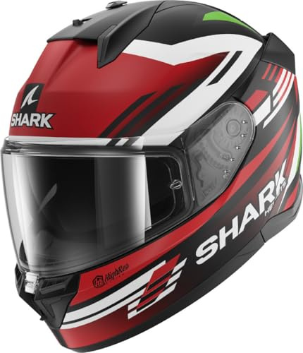 SHARK, Integral Motorcycle Helmet D-SKWAL 3 Firstlap Black Red Green KRG, M