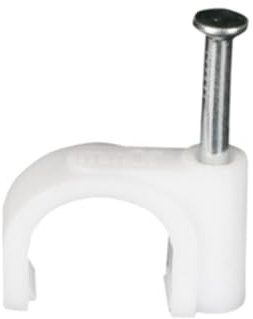 Artibetter 200piezas Abrazaderas De Cable Sujetacables Clips Para Cables De Grapas Redondas Para Gestión De Ethernet