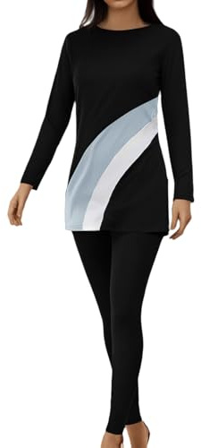 NaLatia Burkini Damen Muslimischer Badeanzug für Damen, 3-teilig, voller Anzug, Hijab, Bademode, islamischer Badeanzug
