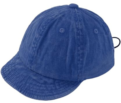iEasey Baby bomull skärmmössa 6–24 månader baby flicka pojkar sommar mjukt paraply UV-skydd basebollkeps UPF 50+ småbarn keps solhatt denim paraply snapback truckerkeps, blå, one size