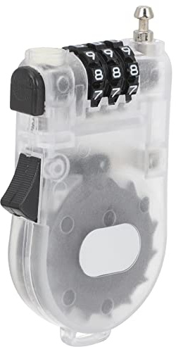 Abaodam Professional Skateboard Lock Portable Multi-Function -Theft Device for Snowboards and Strollers Resettable Combination Lightweight Safety Cable Transparent